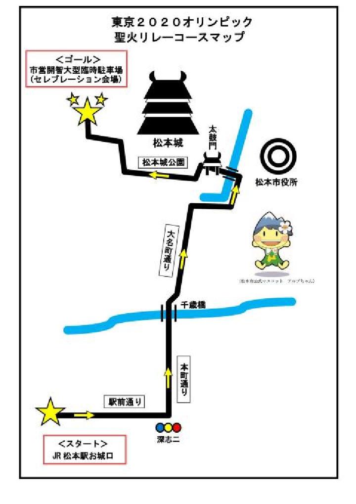 松本市のコースマップの画像