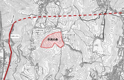 市民の森位置図