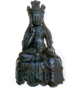銅造菩薩半跏像の画像