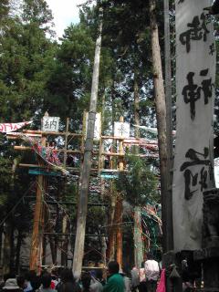 入山辺大和合神社の御柱祭りの画像
