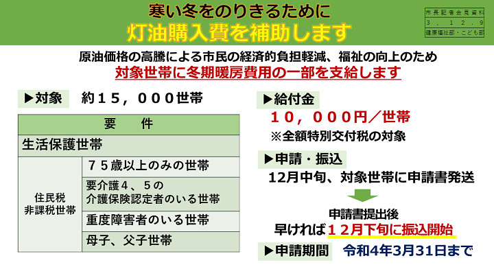 【資料6　寒い冬をのりきるために灯油購入費を補助します】の画像