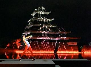 令和3年（2021）12月 「松本城～氷晶きらめく水鏡～」点灯式の写真