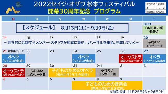 【資料1　2022セイジ・オザワ　松本フェスティバル　開幕30周年記念　プログラム】