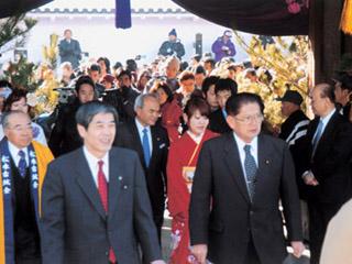 平成17年（2005）1月　松本城開門式の写真