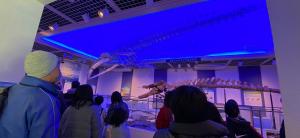 四賀化石館を見学する参加者