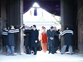 松本城開門式の写真