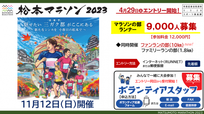 【資料5　松本マラソン2023　4月29日エントリー開始】