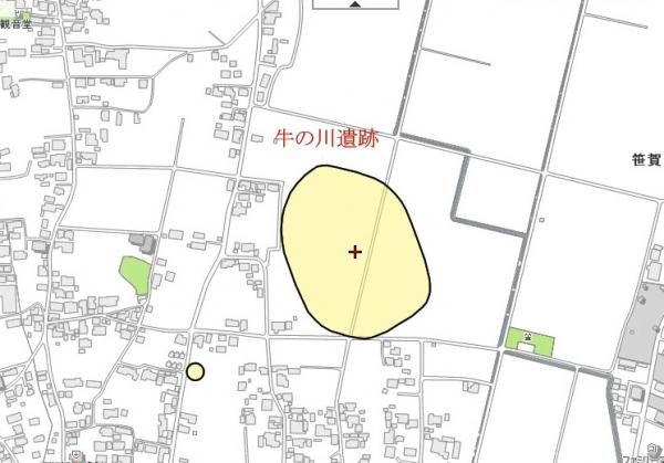 牛の川遺跡　位置図