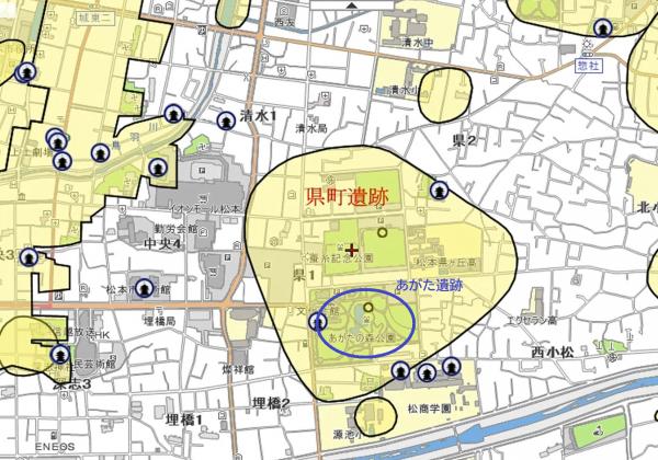 県町遺跡地図