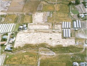 上空から見た南栗遺跡・北栗遺跡