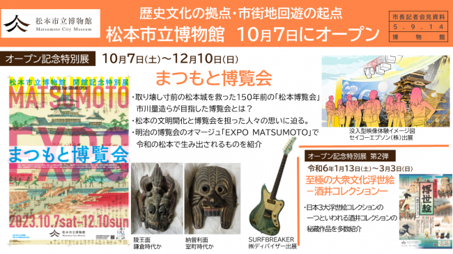 資料5　歴史文化の拠点・市街地回遊の起点　松本市立博物館　10月7日にオープン（まつもと博覧会）