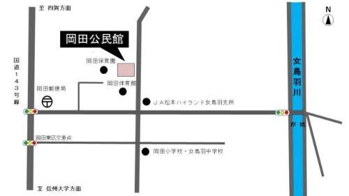 岡田公民館位置図