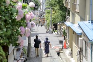 浅間温泉　街歩きの様子