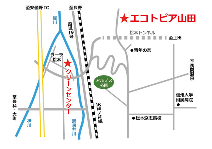 エコトピア山田位置図の画像