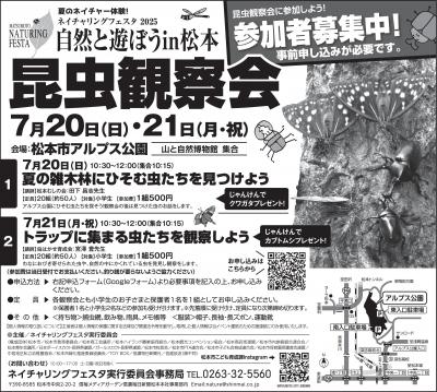 昆虫観察会地チラシ