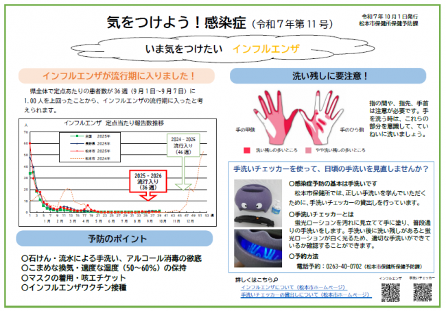気を付けよう！感染症