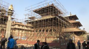 修復中の文化財（パタン市）