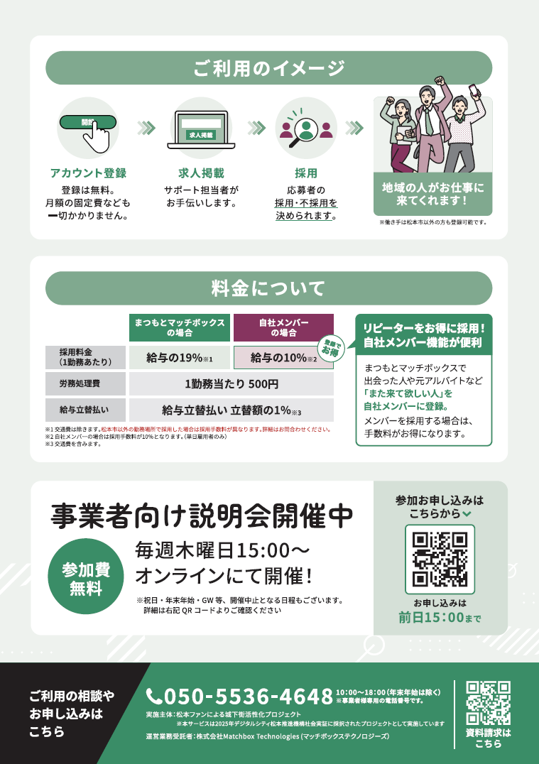 マッチボックス チラシ裏