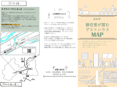 移住者が営むゲストハウスMAP表