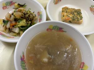 たらと干しいたけのスープ