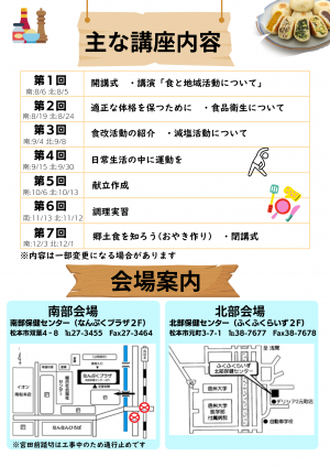 食改養成教室チラシ(裏)