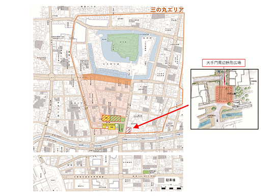 資料4　八十二銀行松本営業部ビル用地に関する取組みについて　地図の画像