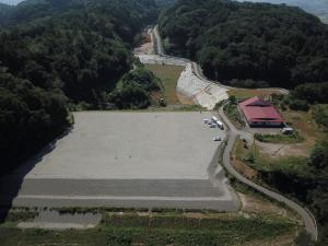 令和７年９月にエコトピア山田北側定点から撮影した全体空撮写真