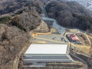 令和８年１月にエコトピア山田北側定点から撮影した全体空撮写真