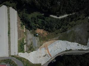令和７年９月にエコトピア山田西側定点から撮影した全体空撮写真