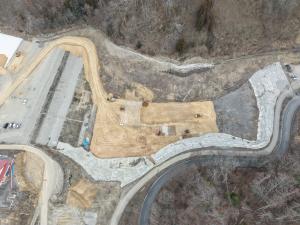 令和８年３月にエコトピア山田西側定点から撮影した全体空撮写真