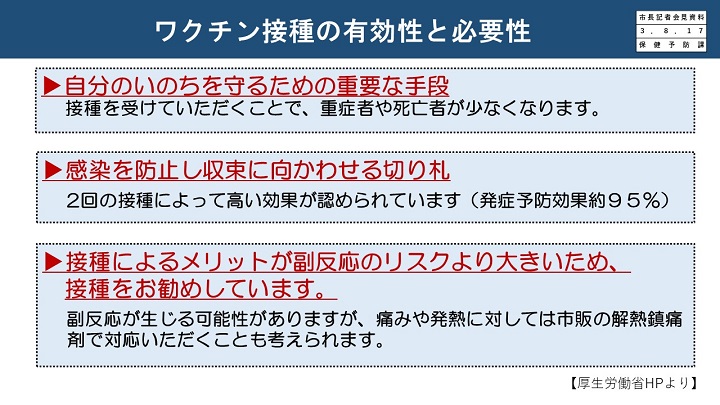 資料11　ワクチン接種の有効性と必要性の画像