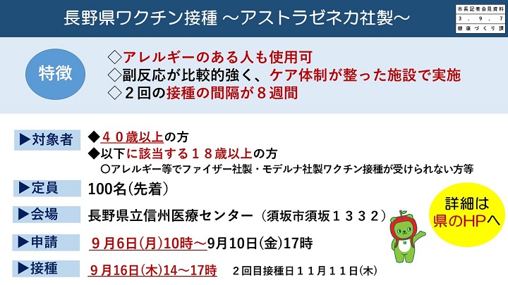 資料8　長野県ワクチン接種　～アストラゼネカ社製～の画像