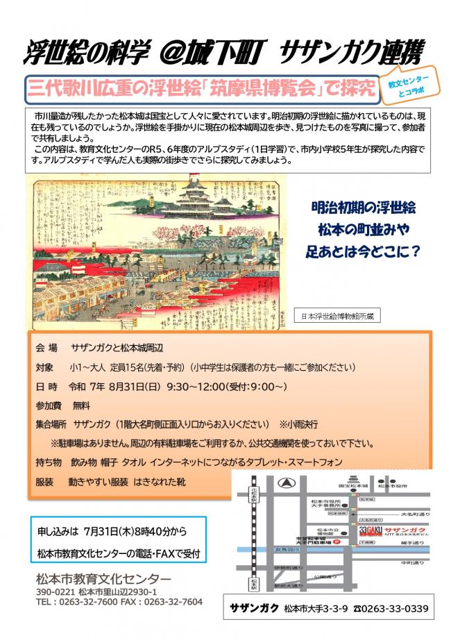サザンガク連携浮世絵の科学＠城下町