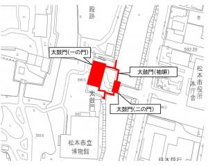 太鼓門位置図