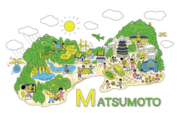 松本市のイラスト